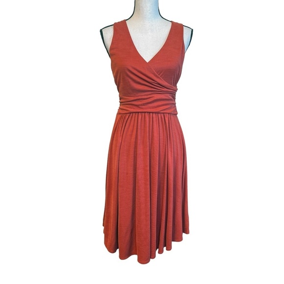 Anthropologie Maeve Burnt Orange Sleeveless Nora Summer Dress Women's X Small - Picture 2 of 11